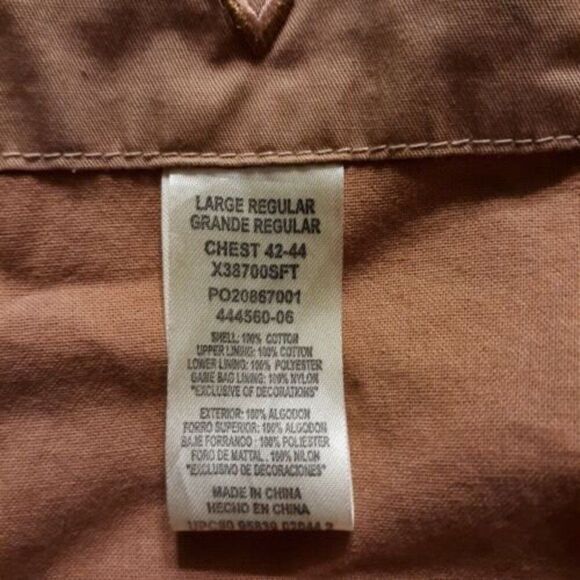 Vintage Mens Sz Large 10X Hunting Vest Dark Tan Chest 42-44 - Picture 5 of 11